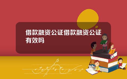 借款融资公证借款融资公证有效吗