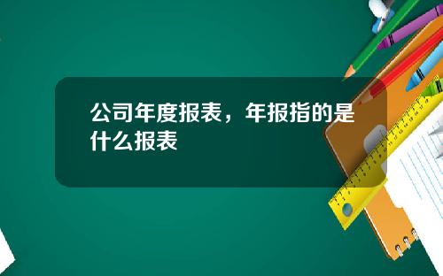 公司年度报表,年报指的是什么报表 公司年度报表,年报指的是什么报表