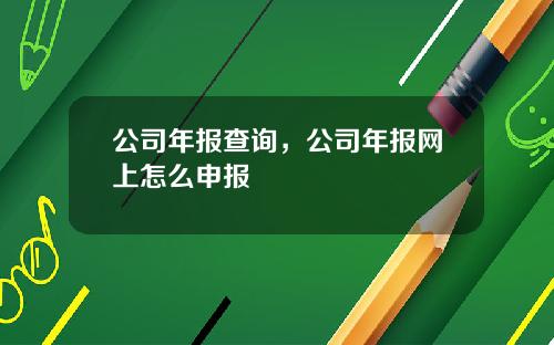 公司年报查询,公司年报网上怎么申报 公司年报查询,公司年报网上怎么申报