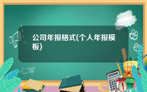 公司年报格式(个人年报模板)