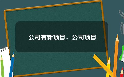 公司有新项目，公司项目