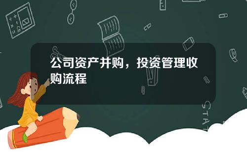 公司资产并购，投资管理收购流程