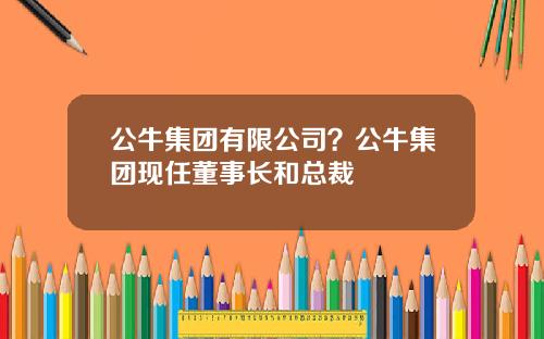公牛集团有限公司？公牛集团现任董事长和总裁