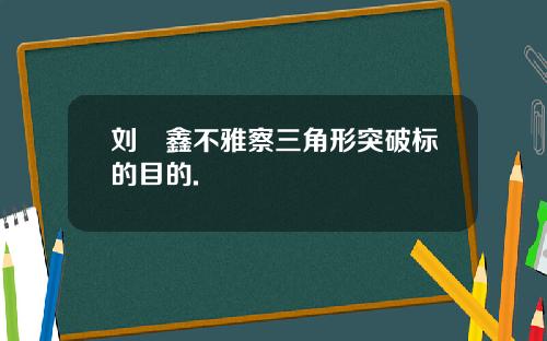 刘炟鑫不雅察三角形突破标的目的.