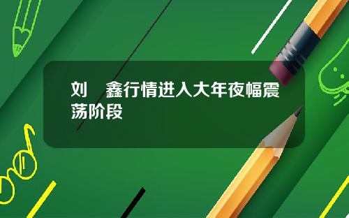 刘炟鑫行情进入大年夜幅震荡阶段