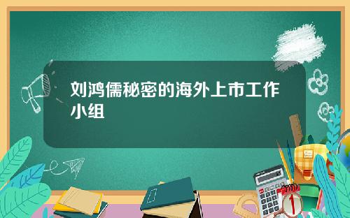 刘鸿儒秘密的海外上市工作小组