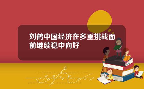 刘鹤中国经济在多重挑战面前继续稳中向好