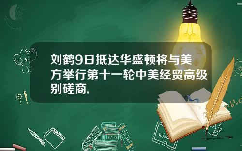 刘鹤9日抵达华盛顿将与美方举行第十一轮中美经贸高级别磋商.