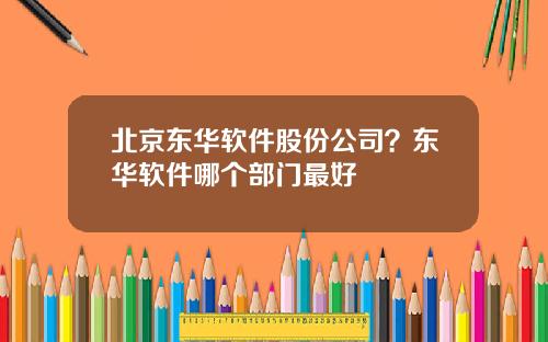 北京东华软件股份公司？东华软件哪个部门最好