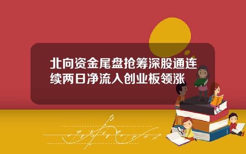 北向资金尾盘抢筹深股通连续两日净流入创业板领涨