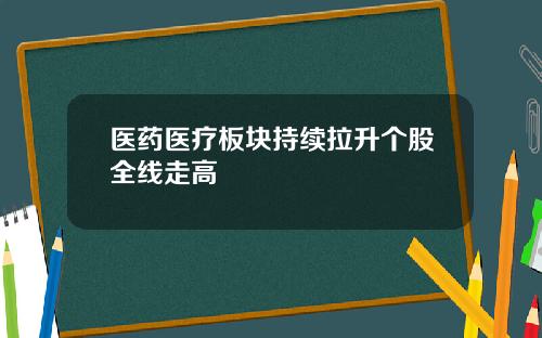 医药医疗板块持续拉升个股全线走高