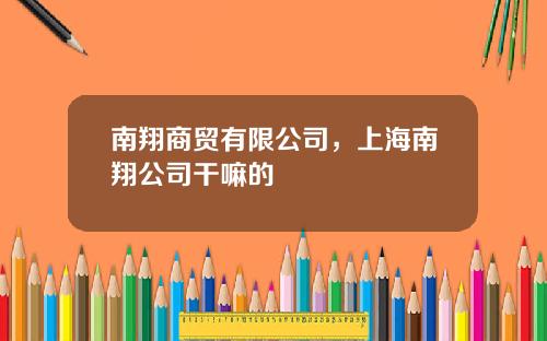 南翔商贸有限公司，上海南翔公司干嘛的