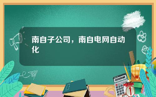 南自子公司，南自电网自动化