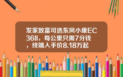 发家致富可选东风小康EC36II，每公里只需7分钱，终端入手价8.18万起