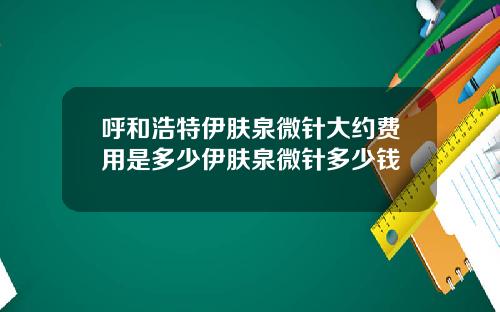 呼和浩特伊肤泉微针大约费用是多少伊肤泉微针多少钱