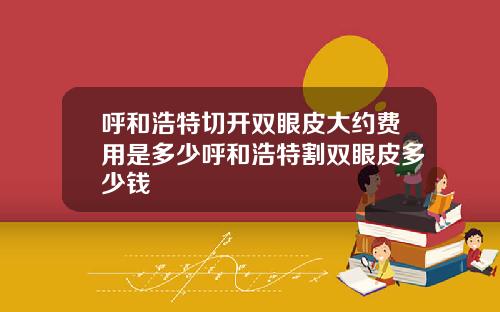 呼和浩特切开双眼皮大约费用是多少呼和浩特割双眼皮多少钱