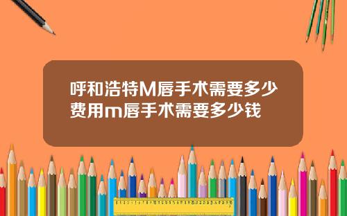 呼和浩特M唇手术需要多少费用m唇手术需要多少钱