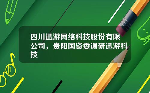 四川迅游网络科技股份有限公司，贵阳国资委调研迅游科技