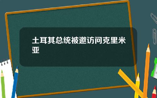 土耳其总统被邀访问克里米亚