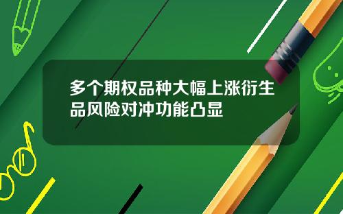 多个期权品种大幅上涨衍生品风险对冲功能凸显