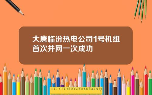 大唐临汾热电公司1号机组首次并网一次成功
