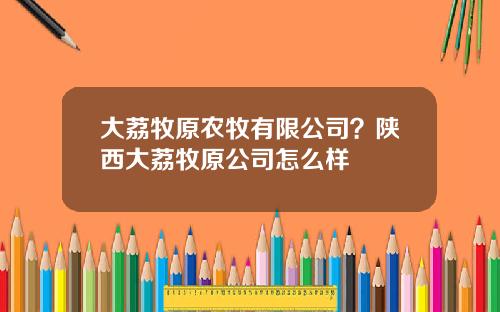 大荔牧原农牧有限公司？陕西大荔牧原公司怎么样