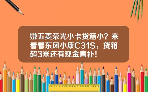 嫌五菱荣光小卡货箱小？来看看东风小康C31S，货箱超3米还有现金直补！