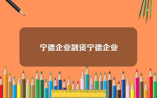 宁德企业融资宁德企业