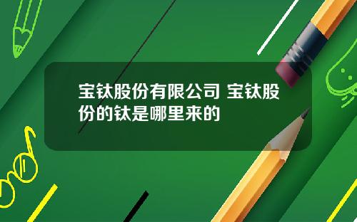 宝钛股份有限公司 宝钛股份的钛是哪里来的