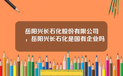 岳阳兴长石化股份有限公司，岳阳兴长石化是国有企业吗