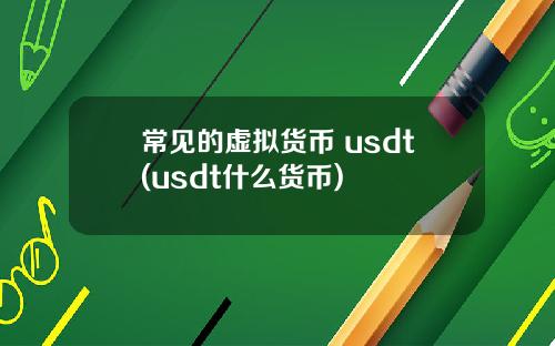 常见的虚拟货币 usdt(usdt什么货币)