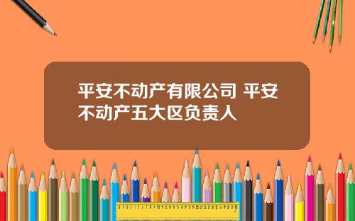 平安不动产有限公司 平安不动产五大区负责人