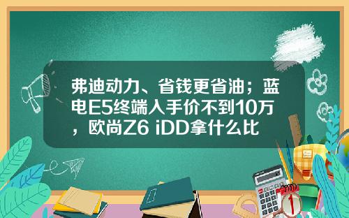 弗迪动力、省钱更省油；蓝电E5终端入手价不到10万，欧尚Z6 iDD拿什么比！