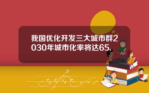 我国优化开发三大城市群2030年城市化率将达65.