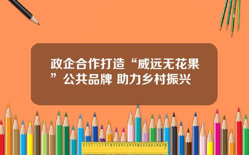 政企合作打造“威远无花果”公共品牌 助力乡村振兴