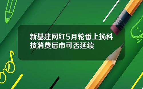 新基建网红5月轮番上扬科技消费后市可否延续