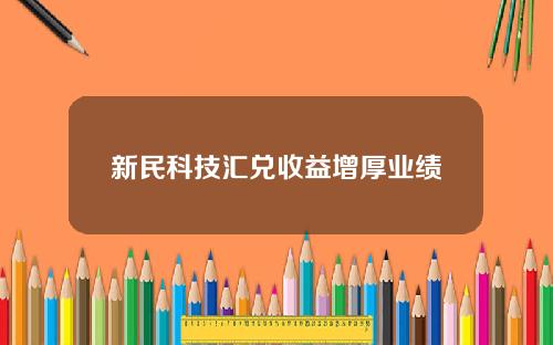 新民科技汇兑收益增厚业绩