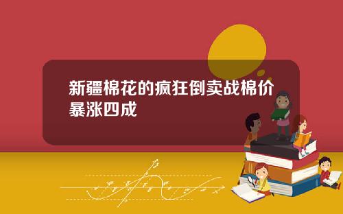 新疆棉花的疯狂倒卖战棉价暴涨四成