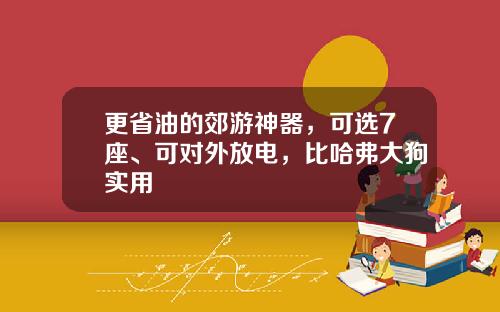 更省油的郊游神器，可选7座、可对外放电，比哈弗大狗实用