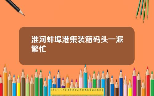 淮河蚌埠港集装箱码头一派繁忙