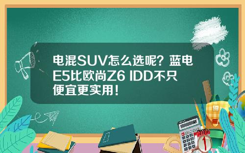 电混SUV怎么选呢？蓝电E5比欧尚Z6 IDD不只便宜更实用！