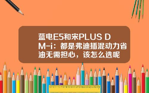 蓝电E5和宋PLUS DM-i：都是弗迪插混动力省油无需担心，该怎么选呢