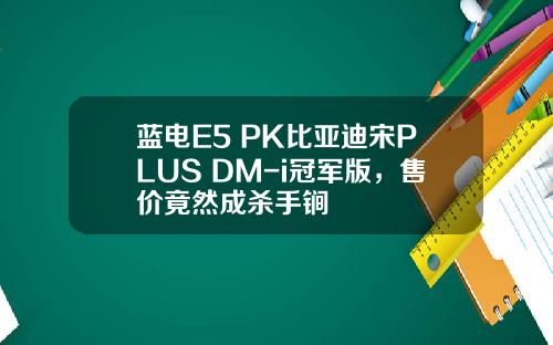 蓝电E5 PK比亚迪宋PLUS DM-i冠军版，售价竟然成杀手锏