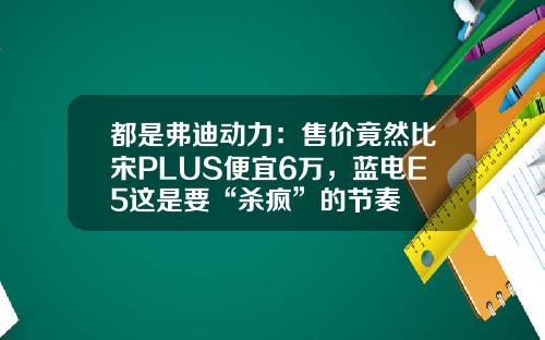 都是弗迪动力：售价竟然比宋PLUS便宜6万，蓝电E5这是要“杀疯”的节奏