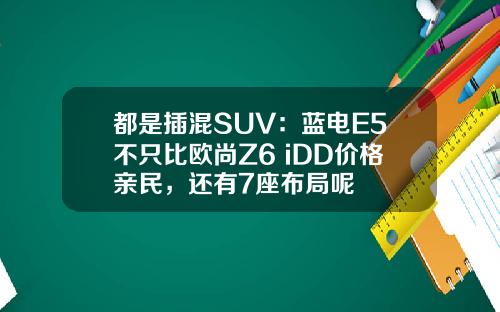都是插混SUV：蓝电E5不只比欧尚Z6 iDD价格亲民，还有7座布局呢