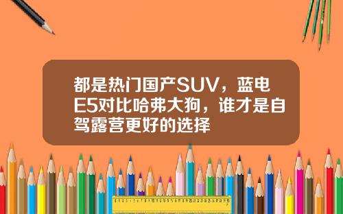 都是热门国产SUV，蓝电E5对比哈弗大狗，谁才是自驾露营更好的选择