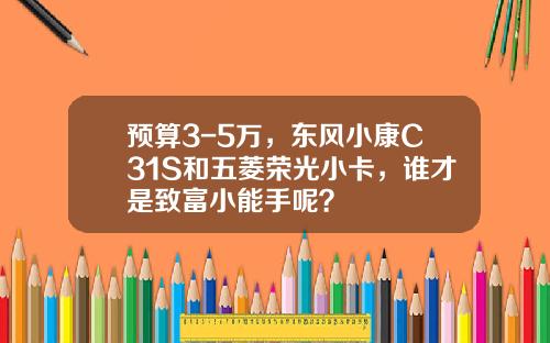 预算3-5万，东风小康C31S和五菱荣光小卡，谁才是致富小能手呢？