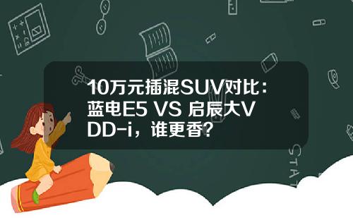 10万元插混SUV对比：蓝电E5 VS 启辰大V DD-i，谁更香？