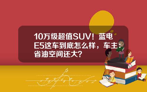 10万级超值SUV！蓝电E5这车到底怎么样，车主：省油空间还大？