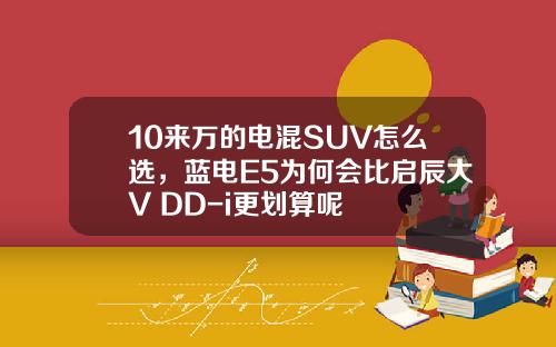 10来万的电混SUV怎么选，蓝电E5为何会比启辰大V DD-i更划算呢